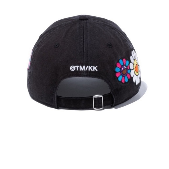 New Era x Takashi Murakami Flower Allover Cloth Strap 9Forty Hat Black - Picture 3 of 9